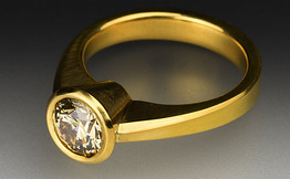 22ct Gold and Champagne Diamond ring No 1312