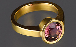 Pink Tourmaline and 22ct Gold ring No 3302
